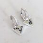 'Triangle' Dalmatian Jasper Sterling Silver Earrings, thumbnail 1 of 5