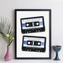 Personalised Cassette Mix Tape Print Music Lover Gift, thumbnail 3 of 10