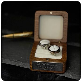 Personalised Football Leather Cufflinks, 11 of 11