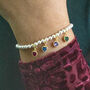 Pearl Bracelet With Family Birthstone Hearts, thumbnail 8 of 11