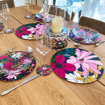 Vivid Garden Blooms Navy Melamine Tableware, 2 of 12