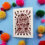 Mum And Dad Papercut Christmas Card, thumbnail 3 of 5