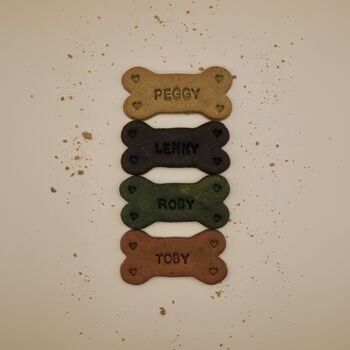 Personalised Plant Based Dog Bone Biscuit Treats, 2 of 11