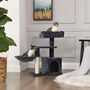 Smoky Grey Small Cat Tree Tower With Scratching Post, thumbnail 1 of 7