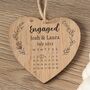 Personalised Wooden Engagement Gift – Custom Couples Keepsake Sign, thumbnail 4 of 5