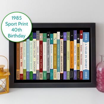 40th Birthday Print Personalised Sport Gift 1985, 11 of 11