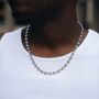 Gold Hammered Puff Mariner Chunky Chain Stainless Steel Necklace For Men, thumbnail 6 of 12