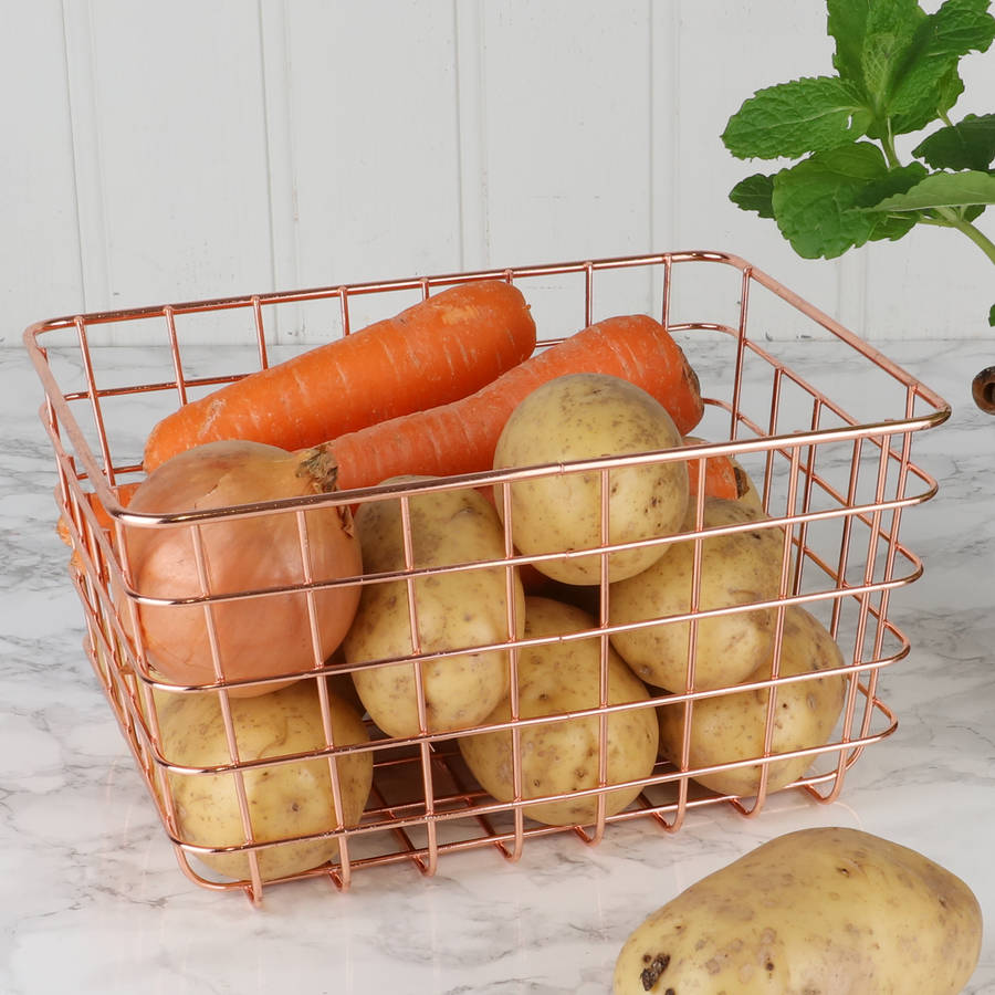 contemporary copper wire storage basket by dibor