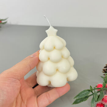 White Christmas Tree Candle And Christmas Decoration, 11 of 12
