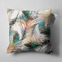 Cushion Cover With Green And Orange Peacock Feathers, thumbnail 5 of 7