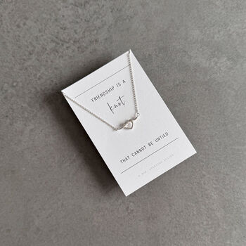 Friendship Heart Knot Necklace – Sterling Silver Gift For Best Friend, 3 of 11