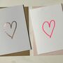 Handprinted Heart Foil Card, thumbnail 2 of 3