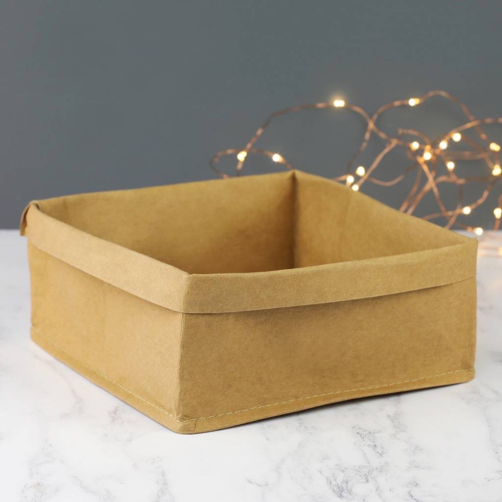 Medium Square Kraft Paper Storage Box By Lisa Angel
