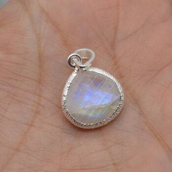 Moonstone 925 Silver Pendant: June Birthstone, 7 of 8