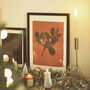 Illustrated Holly Christmas Print, Unframed, thumbnail 3 of 4