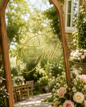 Personalised Wedding Mirror Calligraphy Vinyl Decal, 11 of 13