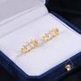 Sterling Silver Hydangea Flower Motif Hoop Earrings, thumbnail 3 of 12