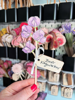 Personalised Wooden Flower Keepsake – Teacher Thank You Gift, 6 of 10
