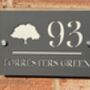 Personalised Silhouette Tree Design House Number Sign Acrylic, thumbnail 4 of 11