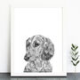 Dachshund Dog Portrait Print, thumbnail 1 of 3