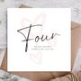 Cute Four Year Anniversary Card For Husband / Wife, thumbnail 1 of 3