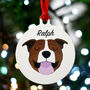 Staffie Christmas Tree Dog Decoration Personalised, thumbnail 7 of 10