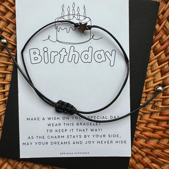 Birthday Wish Bracelet – Adjustable Star Charm Gift, 4 of 4