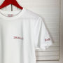 Embroidered Personalised 'Date' Tshirt, thumbnail 5 of 7