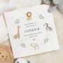Safari New Baby Card For Boy Or Girl, thumbnail 1 of 7