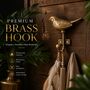Golden Sparrow Brass Wall Hook, thumbnail 2 of 9