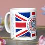 King Charles Coronation Official Logo Union Jack Mug, thumbnail 2 of 2