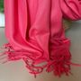Super Soft Plain Pashmina Style Scarf In Candy Pink, thumbnail 3 of 4