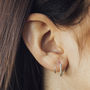 Illusion Double Hoop Silver Rope Earrings, thumbnail 1 of 5