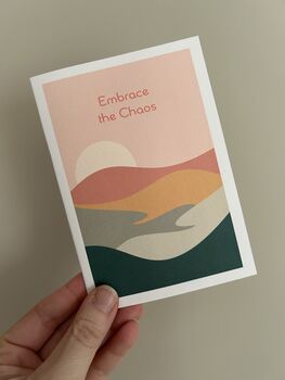 Embrace The Chaos Positivity Card, 3 of 4