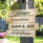 Personalised Wooden Wedding Sign, thumbnail 2 of 4