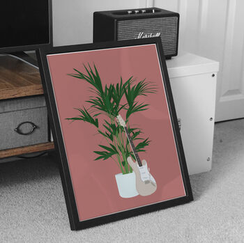 Electric Guitar Houseplant Print | Music Poster, 12 of 12