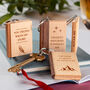 Personalised Teacher Gift Handmade Wooden Book Keyring, thumbnail 1 of 12