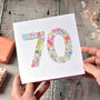Girlie Things 70th Birthday Card, thumbnail 3 of 4