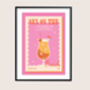 Retro Cocktail Sex On The Beach Print, thumbnail 2 of 4