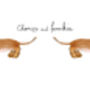 Personalised Double Cheeky Sausage Dog Butt Print, thumbnail 4 of 5