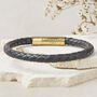 Mens Personalised Best Dad Ever Round Braided Leather Bracelet, thumbnail 3 of 9
