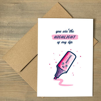 Personalised 'Highlight Of My Life' Pun Card, 2 of 2