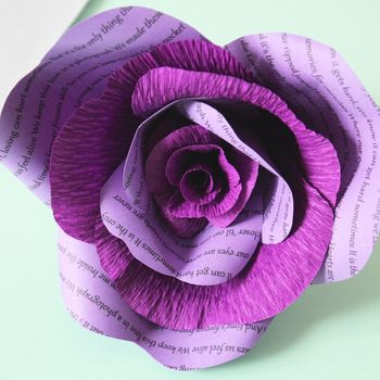 Personalised Purple Paper Rose, 3 of 5