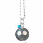 Harmony Ball Pregnancy Necklace With Turquoise Pearl, thumbnail 5 of 6