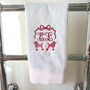 Poodle Monogram Hand Towel, thumbnail 2 of 4