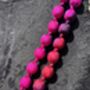 Hand Knotted Silk Bead Necklace Fuchsia Pink, thumbnail 4 of 4