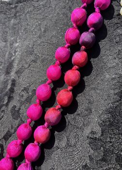 Hand Knotted Silk Bead Necklace Fuchsia Pink, 4 of 4