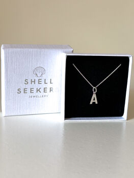 Sterling Silver Initial Pendant Necklace, 2 of 7