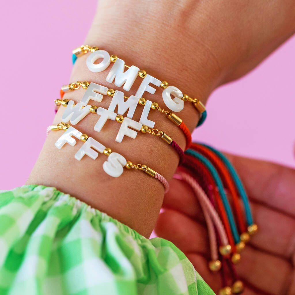 Current Mood: Fml. Swear Acronym Cord Bracelets By Lucent Studios