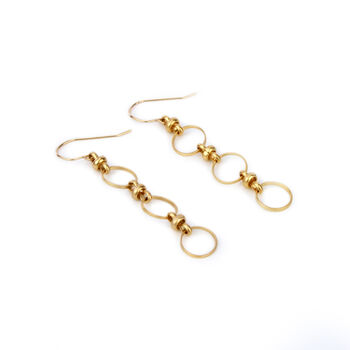 Drop Circle Links Earrings, 5 of 10